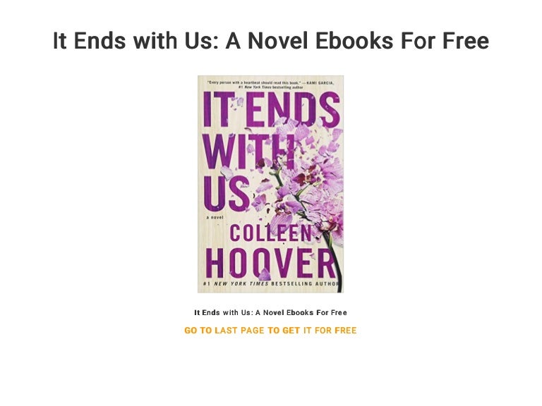 It Ends with Us: A Novel Ebooks For Free
