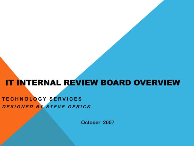 IT Project Governance Overview