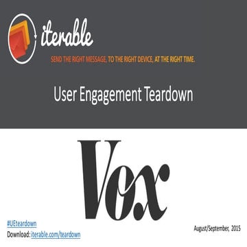 Deep Dive on Vox's User Engagement - User Engagement Teardown