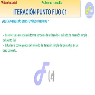 ITERACIÓN PUNTO FIJO 01