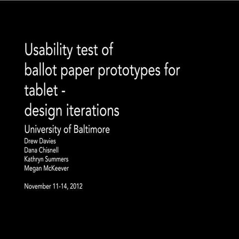 Iterations   paper prototype