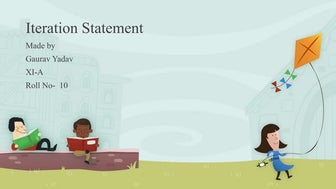 Iteration Statement in C++