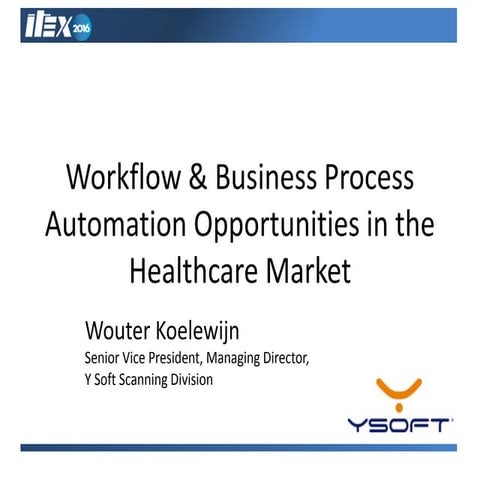 Workflow & Business Process Automation Opportunities in the Healthcare Market