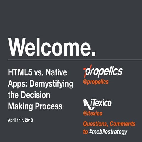 HTML5 vs. Native Apps: Demystifying the Decision Making Process