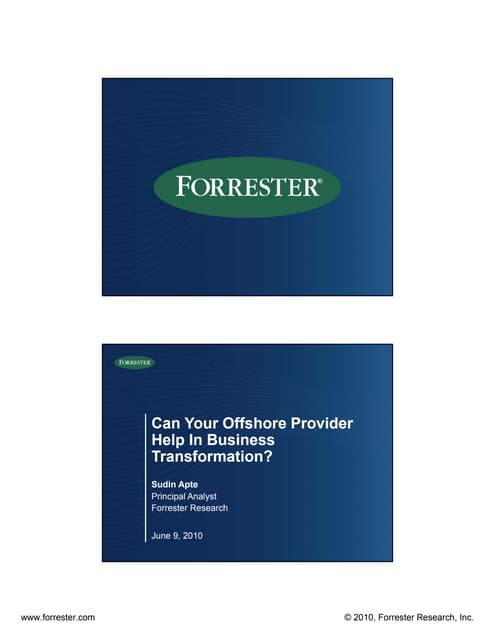 Can Your Offshore Provider Help In Business Transformation?