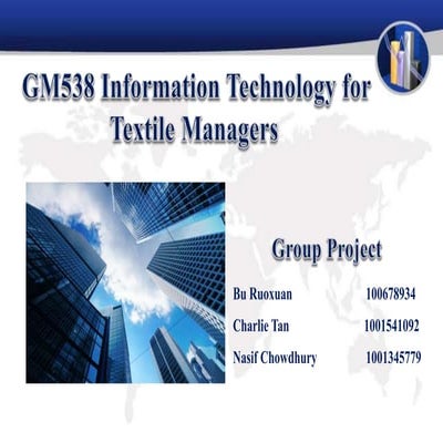 IT for textile manager