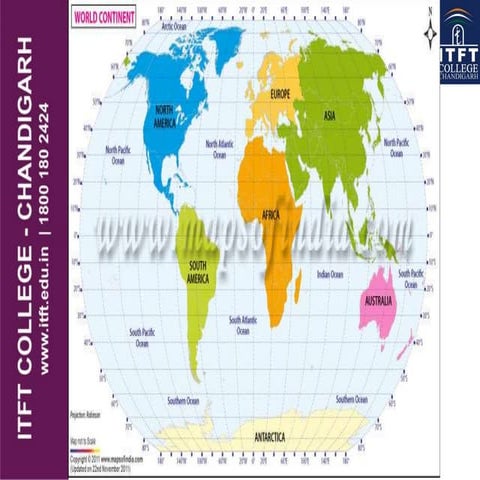 ITFT- continents and oceans of world
