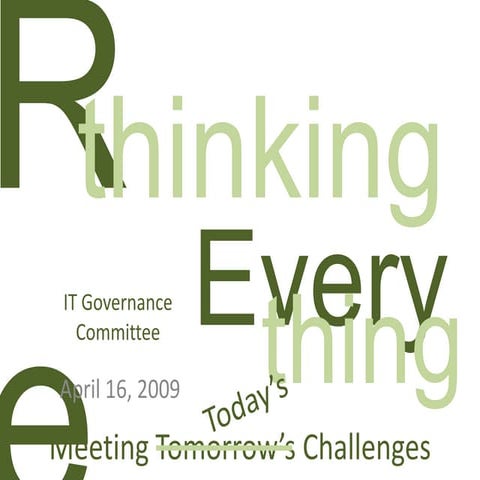 It Governance April 2009