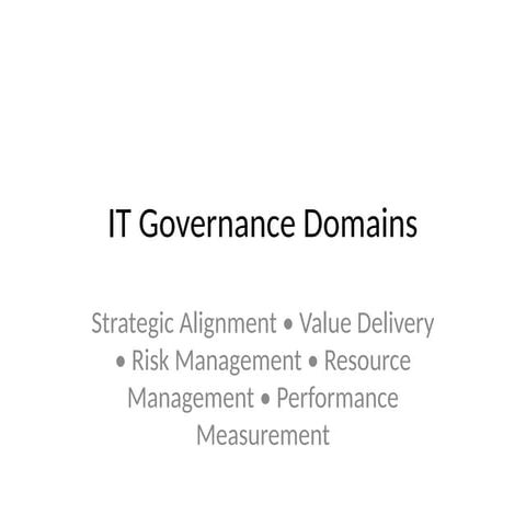 Information Technology Governance for BSAIS | PPTX