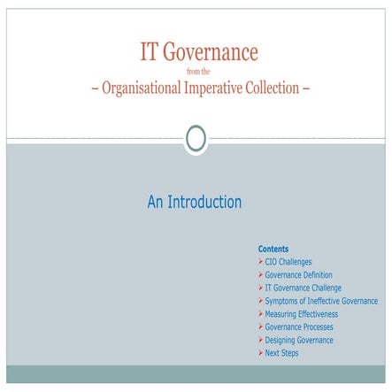 IT Governance  Introduction