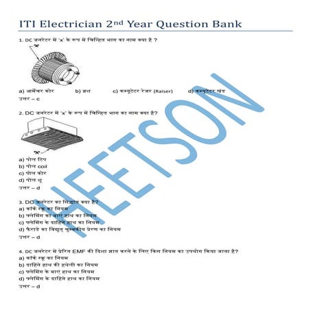 ITI Electrician 2nd Year NIMI Question Bank