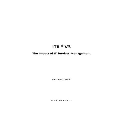 ITIL - The impact of it services management