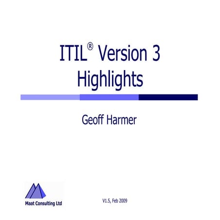 ITIL V3 Highlights