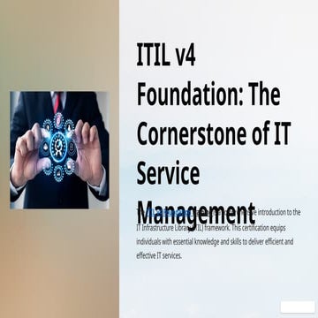 ITIL v4 Foundation Training: Unlocking IT Service Management Success