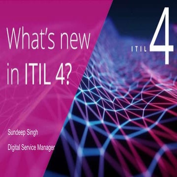 Whats new in ITIL4?