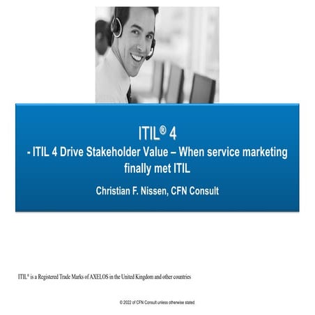 ITIL 4 Drive Stakeholder Value – When service marketing finally met ITIL
