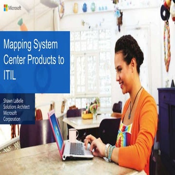 System Center Ürün Bileşenleri ile ITIL Süreçleri Arasındaki İlişki