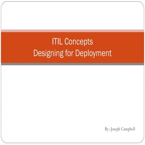 ITIL Concepts (Framework)