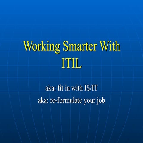 ITIL CTA Presentation