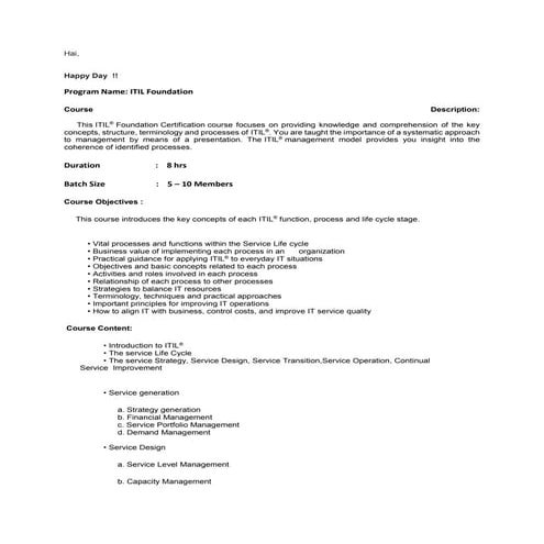 Itil exam centre in adyar