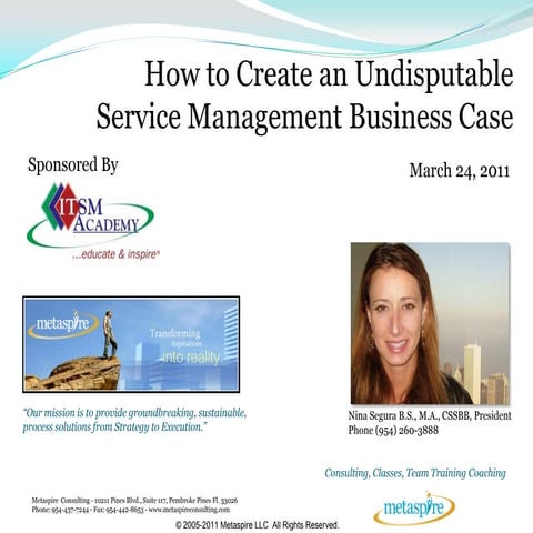 How to Create an Undisputable Service Management Business Case