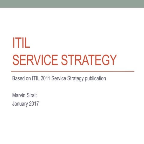 ITIL Service Strategy 2011