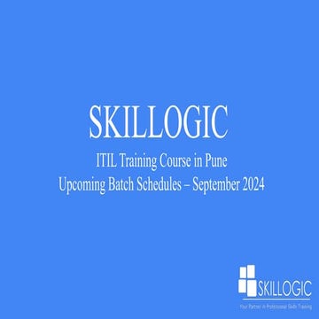 ITIL Foundation Training Course in Pune.