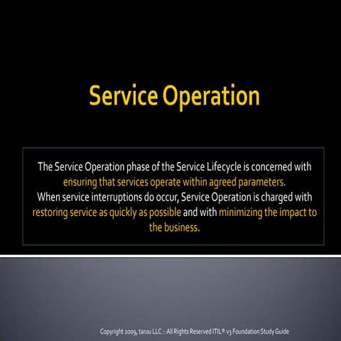 Itil v3 foundation study guide   service operation