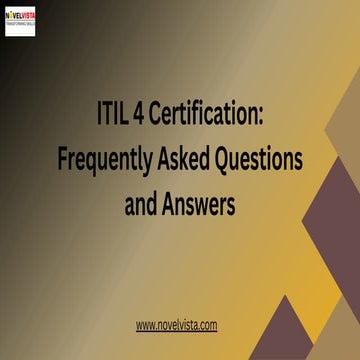 ITIL 4 Certification: Frequently Asked Questions and Answers