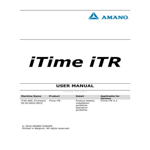 iTime - Time and Attendance Manual