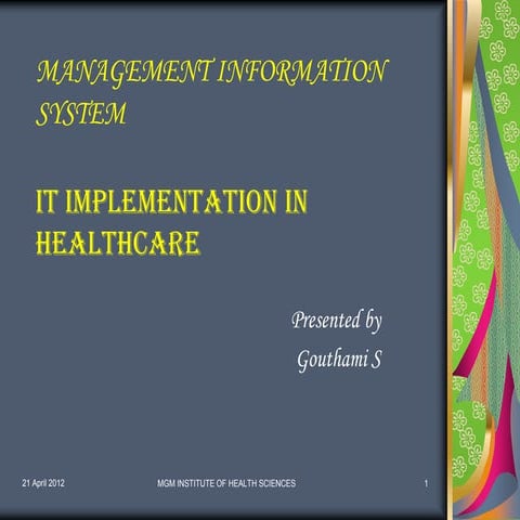It implementation in healthcare