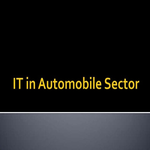 IT in automobile sector