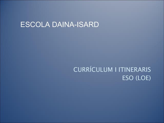 Itineraris 4rt eso