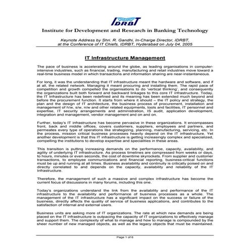 It infrastructure management