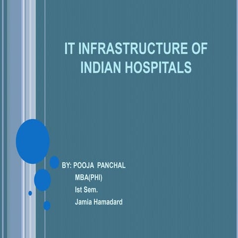 It Infrastructure Of Indian Hospitals1