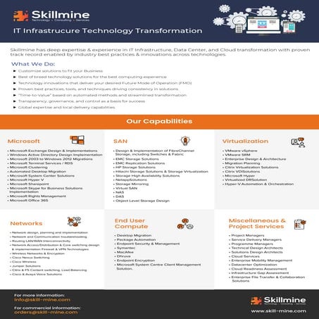 IT Infrastrucure Technology Transformation