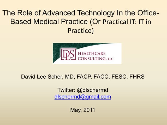 IT in Private Cardiology Practice, 2011
