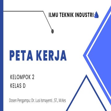 Presentasi Peta Kerja Mata Kuliah Ilmu Teknik Industri