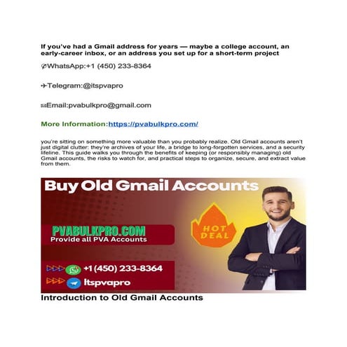 It Is Safest Place to Buy Old Gmail Accounts This Time.docx