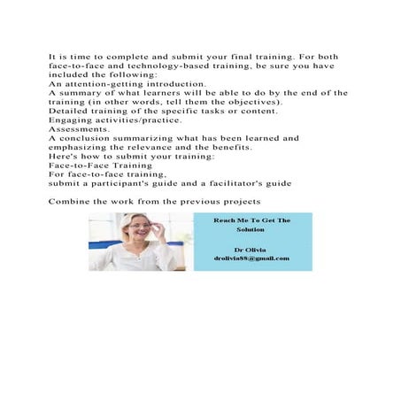 It is time to complete and submit your final training. For both fa.docx