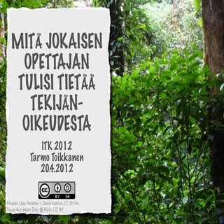 Mitä jokaisen opettajan tulisi tiet...