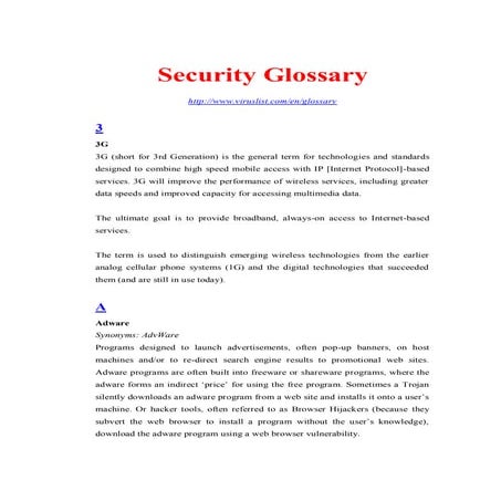 It kamus virus   security glossary