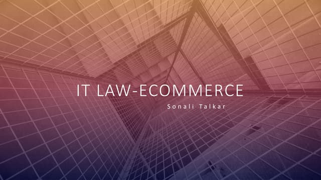 It law ecommerce