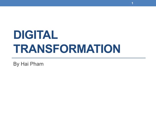 What's Digital Transformation?