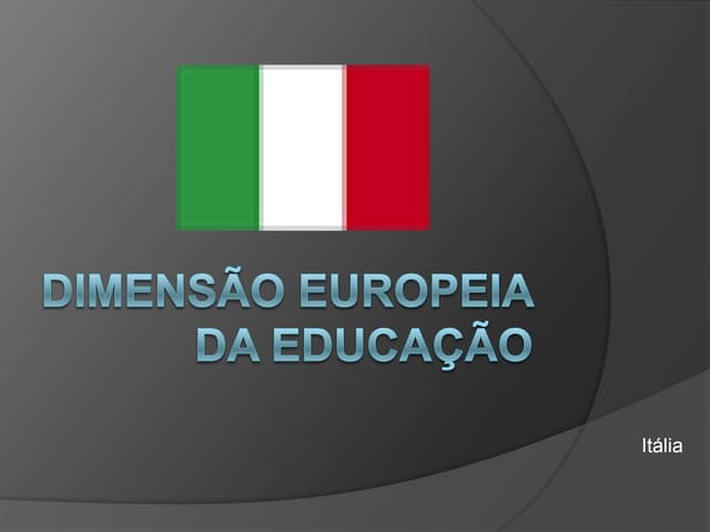 Dimensão da Educação na Europa - It...