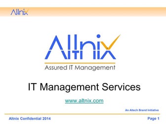 IT Infrastructure Managed Services and RIMS