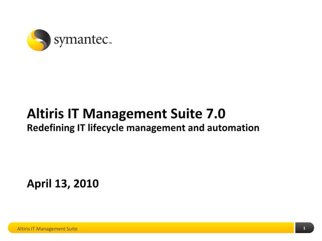Altiris IT Management Suite 7