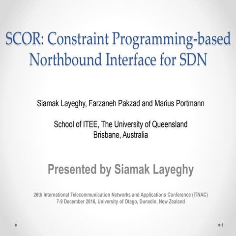 SCOR: Constraint Programming-based Northbound Interface for SDN