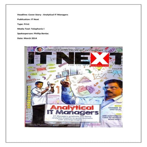 Analytics IT Managers