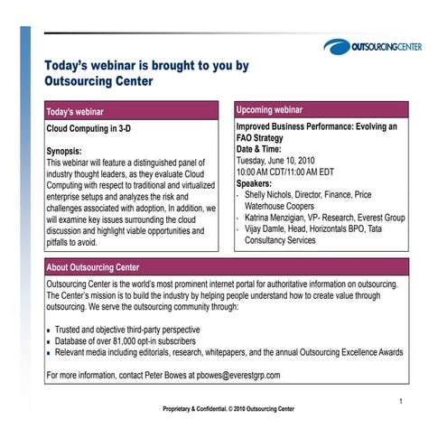 Cloud Computing in 3-D